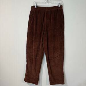 OBEY Women's Corduroy Pull On Pants Brown Small Cotton Straight Leg Casual